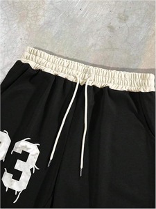Custom Printed Men's Oversized <b>Wide</b> <b>Leg</b> Sweatpants Custom Art Patchwork Streetwear Style <b>Joggers</b> 100% Cotton Men's Pants - Product Image 3