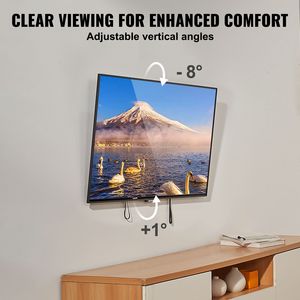 Supporto Universale da Parete per TV, Staffa in Acciaio a Basso Profilo per la Maggior Parte dei TV da 37-70 Pollici, VESA 600x400mm, Inclinazione Massima - Product Image 3