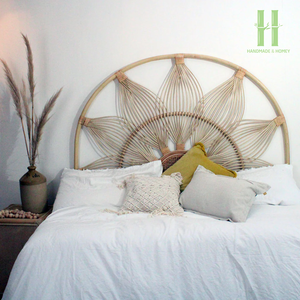 Lit en rotin fait main de luxe avec panneaux de tête de lit simples, idéal pour la maison et l'hôtellerie, directement de l'usine, rotin 2026 - Product Image 2