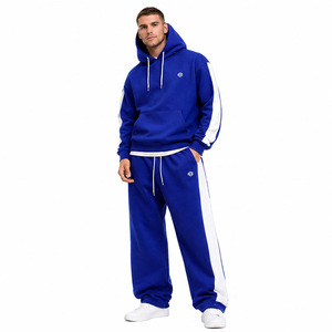 OEM ODM Ensembles de survêtements pour hommes, sweats à capuche et pantalons de jogging, en molleton personnalisé, vêtements de sport décontractés, fournisseur en gros - Product Image 1