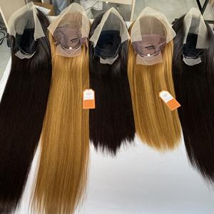 Perruque HD Lace Front droite à os avec double cuticule étirée alignée extensions de cheveux humains Vente en gros couleurs personnalisées - Product Image 6