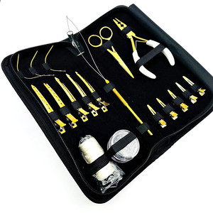 Hair Extension Tools Kit with Multiple Hair Operational Tools Sectioning Clip Ring Beads <b>Plier</b> <b>Set</b> Hair Loop Pulling Needle Tool - Product Image 4