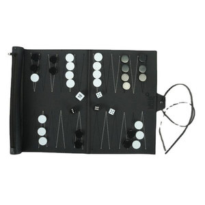 Tablero de backgammon de nuevo diseño inspirado en el color cremoso del cuero vegano con estampado de avestruz - Product Image 6