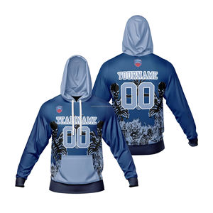 Sweat-shirts à capuche vierges pour impression, molleton haute densité, surdimensionnés, unis, vente en gros, mélange coton-polyester, unisexe - Product Image 1