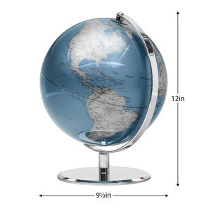 Esfera Giratoria de Metal Pulido Chapada en Oro de Lujo – Mapa Geográfico Moderno Hecho a Mano para Escritorio de Oficina Ejecutiva - Product Image 2