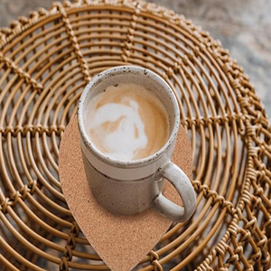 Posavasos antiescaldantes, tapete con forma de corazón, posavasos para bebidas, taza, posavasos decorativos de corcho, juego de 6 - Product Image 5