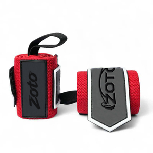 Bandes de soutien élastiques pour poignets de gym en gros avec logo personnalisé, patch en caoutchouc, pour haltérophilie, fabricant OEM - Product Image 2