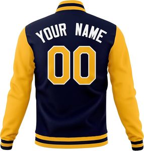 แจ็กเก็ตผ้าฝ้ายสำหรับผู้ชาย, แจ็กเก็ตบอมเบอร์เสื้อเบสบอลตัวอักษรขนาดพิเศษ - Product Image 4