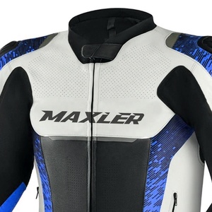 Genuine Leather Unisex Motorbike Jacket CE Armor with Removable <b>Shoulder</b> and Elbow <b>Pads</b> Windproof Plus Size Touring and Racing - Product Image 4