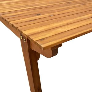Grande table de jardin en bois d'acacia massif et durable, mobilier de patio - Product Image 6