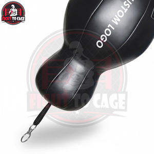 Ballon de frappe double extrémité robuste avec corde élastique – Nouveaux sacs d'entraînement renforcés à double extrémité, cousus main, très tendance - Product Image 4