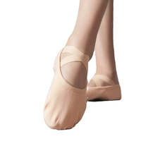 Zapatillas de Ballet para Niñas y Mujeres, Zapatillas de Punta con Tiras de Satén, Zapatos de Baile de Alta Calidad, Logotipo Personalizado, Unisex, de Cuero, Personalizables