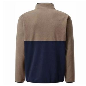 Custom Men's Half Zip Pullover Sweatshirt Fleece Cotton Windbreaker Jacket with Side Pockets Plus Size Wholesale - Product Image 2