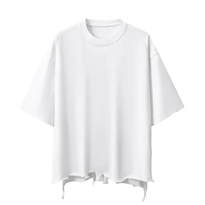 Custom 100% Cotton 260GSM Heavyweight Acid Wash Vintage Men's Short Sleeve <b>T</b>-Shirt Logo Soft Casual Solid Color Boxy Design - Product Image 3