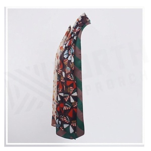 Women's Square Long <b>Silk</b> Scarf Digital Print Geometric Pattern Multi-Functional Elegant Fashion Accessory Polyester All Seasons - Product Image 3