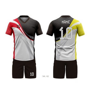 High Quality Custom Adult Soccer Jerseys Breathable Lightweight Quick Dry Anti-Bacterial Half Sleeve 100% Polyester Wholesale - Product Image 2