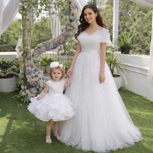 green emerald velvet dress Set of dresses for mother and daughter 