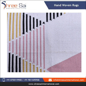 Tapis en coton à motifs géométriques, style bohème, tissage plat, lavable, décoration d'intérieur, tapis de salon - Product Image 5