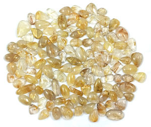 Cabochon en Rutile Doré Naturel, Pierre Précieuse Libre, Quartz Cristallin Fait Main pour la Fabrication de Bijoux en Argent, Pendentifs et Bagues - Product Image 1