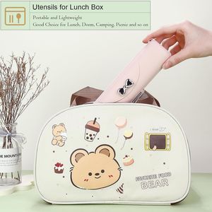 Juego de Cubiertos Portátiles para Camping, Caja de Almuerzo Plateada, Acero Inoxidable 18/8, Utensilios Reutilizables, Estuche de Viaje para Cubiertos, Vajilla - Product Image 5