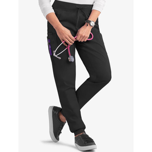 Ensemble d'uniformes médicaux pour femmes : Blouse et pantalon de travail extensibles à manches courtes pour infirmières et personnel hospitalier - Product Image 6