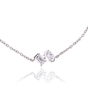 Sterling Silver Chain <b>Bracelet</b> with CVD Diamond | Elegant Silver <b>Bracelet</b> for Women - Product Image 2