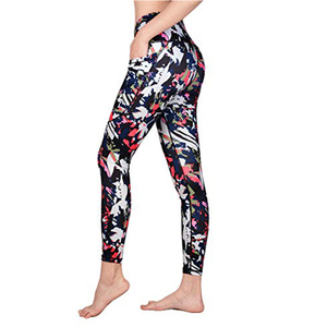 Leggings Estampados de Cintura Alta para Mujer, Ropa Deportiva Elástica para Yoga, Sublimación, Tejido de Punto, Spandex, Poliéster - Product Image 4