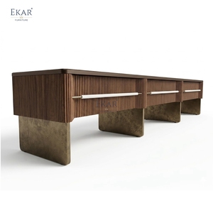 Meuble TV <span class=keywords><strong>en</strong></span> bois de luxe moderne, console multimédia pour salon, meuble TV haut de gamme, centre de divertissement - Product Image 2