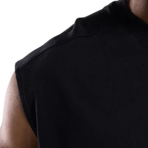 Débardeur sans manches noir délavé pour homme en coton premium, coupe athlétique, idéal pour la gym, l'entraînement, le streetwear décontracté et les activités estivales - Product Image 5