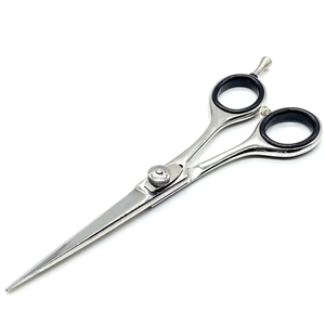 Ciseaux de barbier professionnels personnalisés de 6,5 pouces en acier inoxydable, ciseaux à cheveux avec manche de couleur personnalisée et étui en cuir PU - Product Image 1