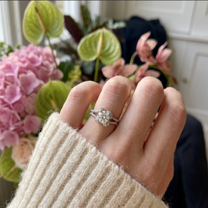 China Factory Custom Jewelry 18k Solid White Gold Natural Real Diamond Semi Mount Solitaire Engagement Rings For Women Wedding - Product Image 2