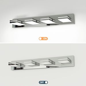 Lampada da Parete LED Moderna Cromata a 4 Luci, Design Minimalista Elegante, Efficiente dal Punto di Vista Energetico, per Specchio da Bagno, Facile da Installare - Product Image 4