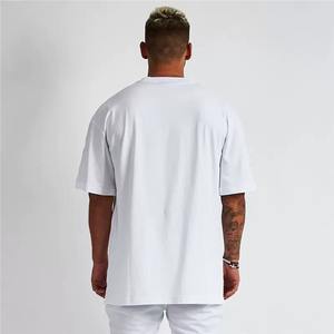 Camiseta de Verano 2026 para Hombre, de Algodón Orgánico Profesional, Personalizable, Blanca, Oversize, con Patrón Sólido, Lisa - Product Image 4