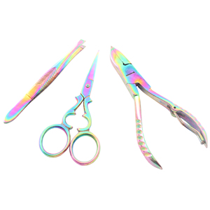 High Quality Stainless Steel Sharp Eyebrow Tweezers Nail Cutter and <b>Cuticle</b> <b>Scissor</b> with Wide Jaw Opening Durable Multi Color - Product Image 2