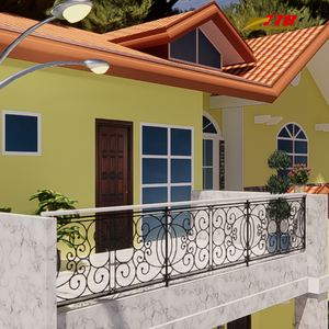 Rampe de balcon moderne en fer forgé, avec un artisanat en fer forgé à la main et un design décoratif extérieur - Product Image 1