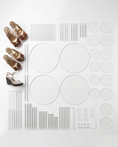Versatile Modern Acrylic for Shoe Display <b>Stand</b> Easy Assembly-Customizable Size/Color for Retail Stores Showcasing Footwear - Product Image 3