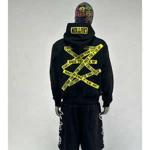 Conjunto Deportivo Personalizado con Sudadera con Capucha y Cremallera, de Algodón y Poliéster, Corto, Talla Grande, para Verano - Product Image 4