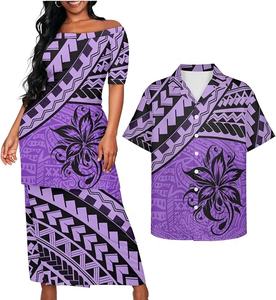 Vestido Puletasi Polinesio Samoano Personalizado para Mujer, Estampado Tribal, Estilo Isleño, Vestido Informal, Fabricante OEM al por Mayor - Product Image 5