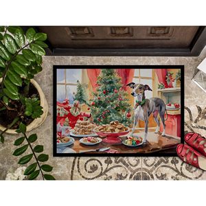 Italian Greyhound Christmas Cookies <b>Doormat</b> New 18H X 27W Indoor Outdoor Non-Slip Low Pile Rug for Entryway <b>Washable</b> - Product Image 3