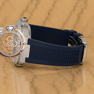 Bracelet pour homme en acier inoxydable artisanal, mouvement à quartz analogique, résistant à l'eau 10 bars, entièrement pavé de diamants Moissanite VVS - Product Image 3