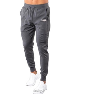 Pantalones Deportivos de Lona Ligeros con Logotipo Personalizado para Hombre, Pantalones Deportivos Ajustados de Secado Rápido con Elasticidad en 4 Direcciones, Pantalones de Gimnasio para Correr, Cintura Alta, 100% Algodón - Product Image 1
