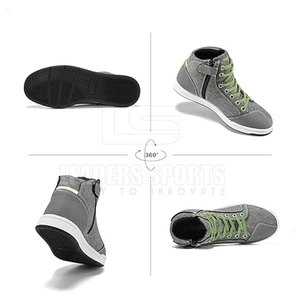 LEADER SPORTS Zapatos de Motocicleta de Cuero Hechos en Pakistán, Impermeables, con Logotipo Personalizado, Calidad Premium, para Hombre, Todas las Temporadas, a Bajo Precio - Product Image 2