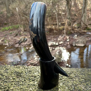 Cuerno Vikingo para Beber, Hecho a Mano, Estilo Amoroso, Pulido, Natural, Ecológico, Material Orgánico, Impermeable, para Disfrutar de la Cerveza o la Miel - Product Image 1