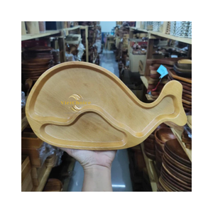 Plateau de service en bois avec poignées, logo personnalisé, plateau OEM pour marques de distributeurs privés - Product Image 2