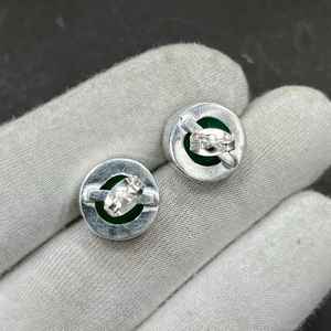 Boucles d'oreilles clous en argent plaqué or avec onyx vert taille rose, faites à la main, délicates, style bohème, rondes, minimalistes, cadeau pour elle, anniversaire - Product Image 2