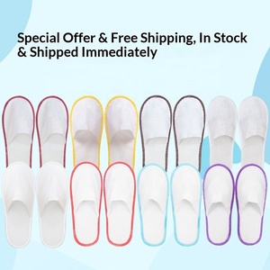 Chaussons d'hôtel jetables personnalisés avec logo, écologiques, pour hôtels 3 à 5 étoiles, chaussons d'intérieur pour invités d'hôtel et de spa - Product Image 2