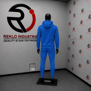 Premium Men's Blue Hooded Tracksuit <b>Full</b> <b>Zip</b> Casual Solid Color <b>Sweatshirt</b> and Pants Set Regular Fit Autumn Wear Casual Street - Product Image 4