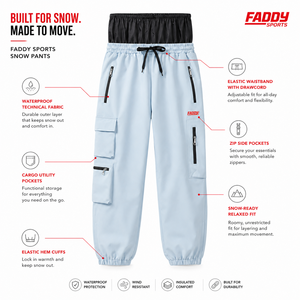 Pantalon de snowboard imperméable ample pour homme et femme, pantalon cargo de ski isolé, vêtements de sport d'hiver pour activités de plein air - Product Image 5