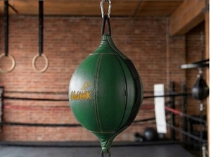 Sac de frappe double extrémité en PU vert Hawk, à installation facile, pour entraînement universel de boxe - Product Image 4