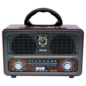 Altavoz Portátil Meier M-111BT con Reproductor MP3, Radio FM/AM/SW, Bluetooth y Control de Volumen - Product Image 1